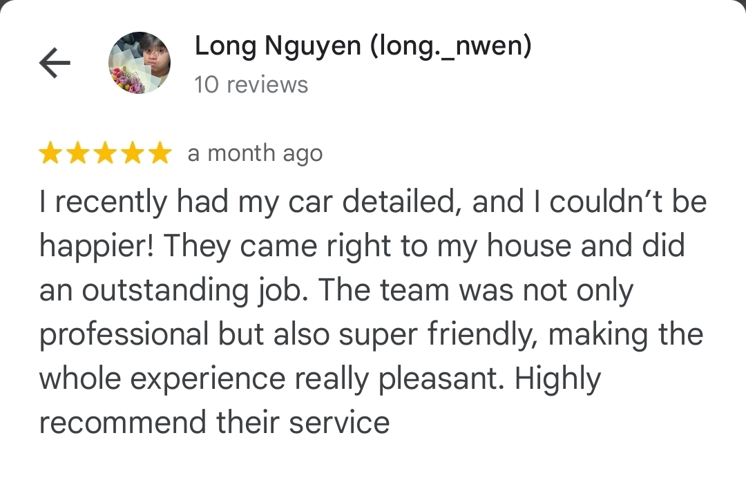 Customer review screenshot