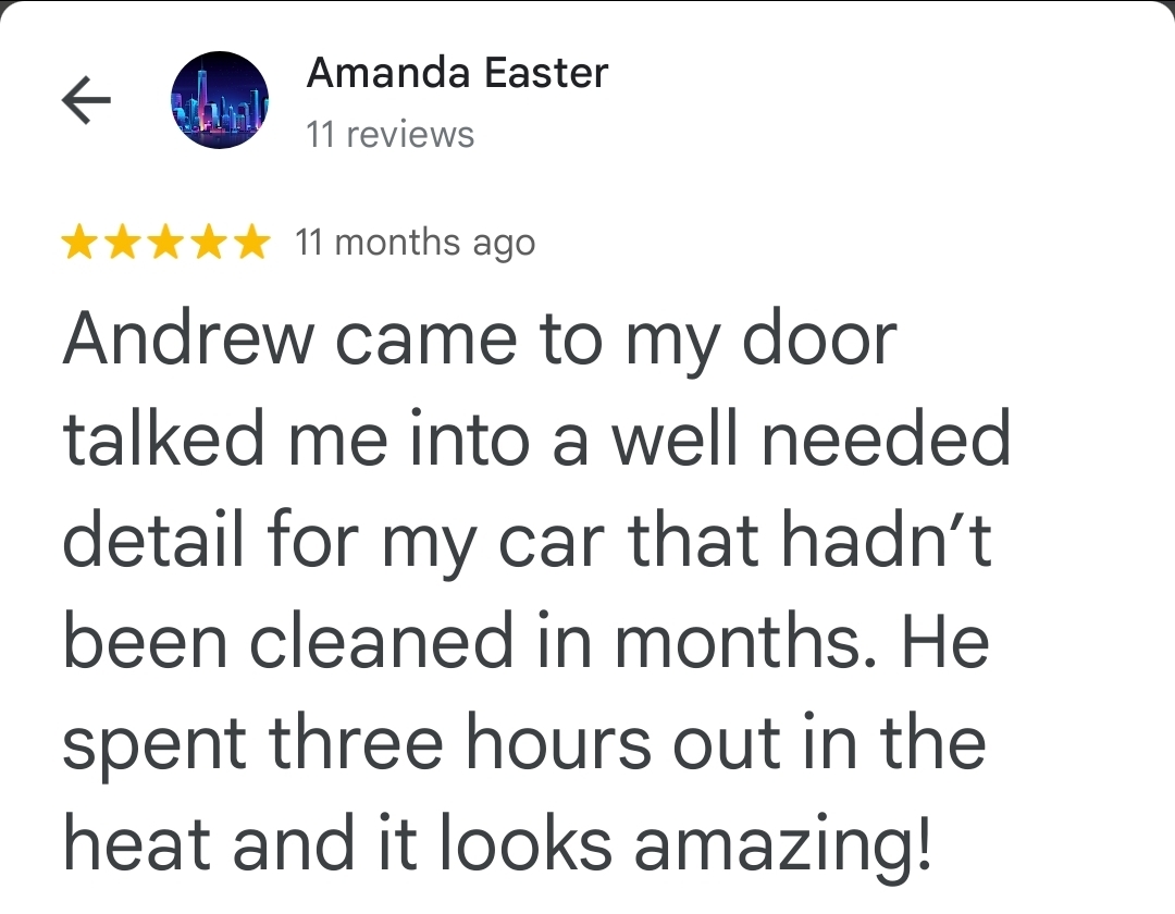 Customer review screenshot