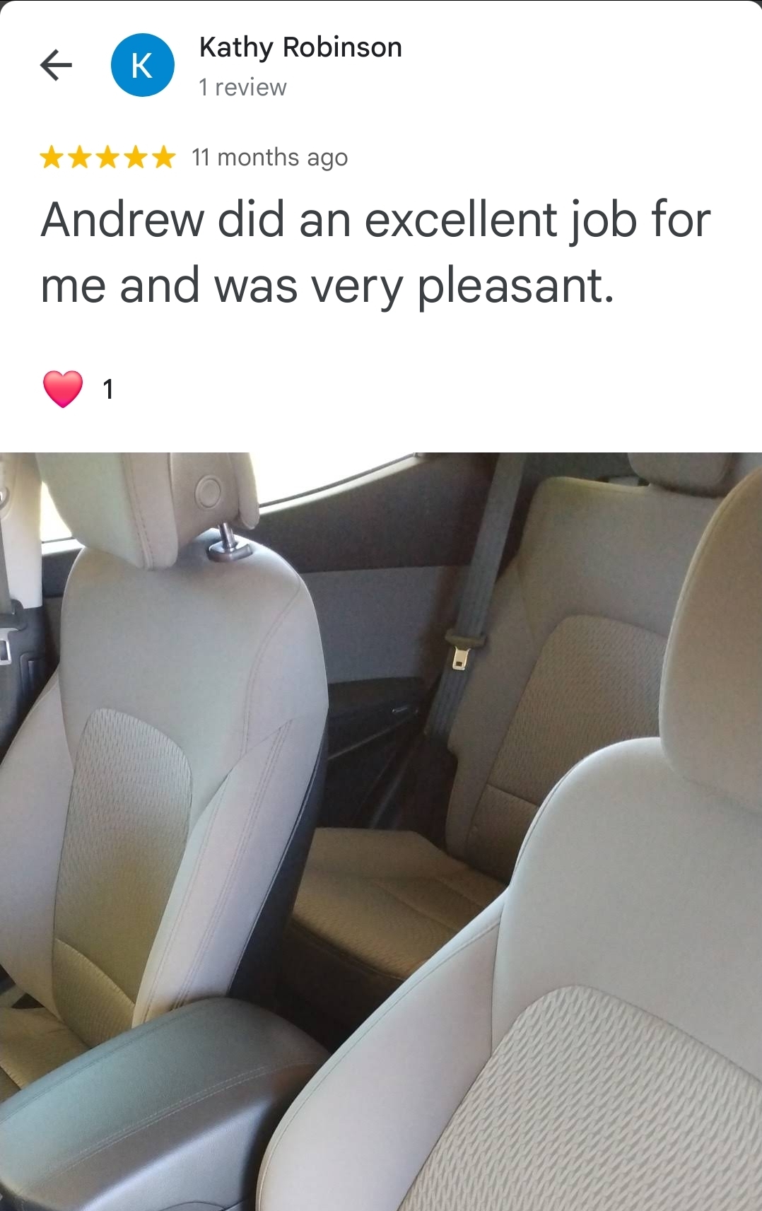 Customer review screenshot